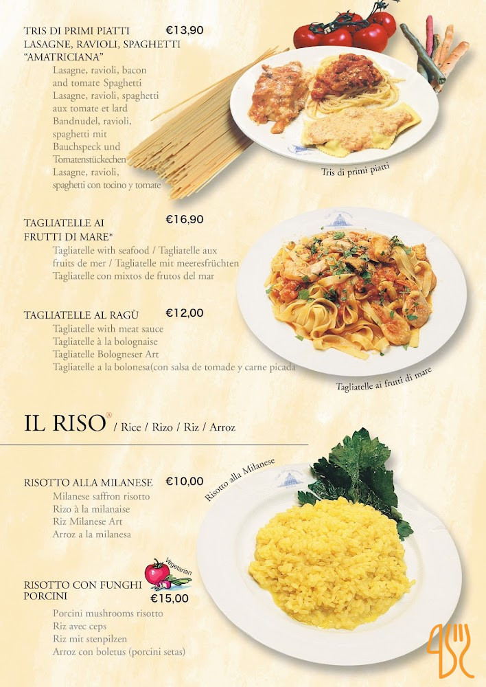 Cafe Risorgimento Speisekarte