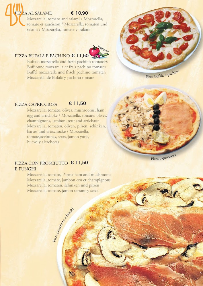 Cafe Risorgimento Speisekarte