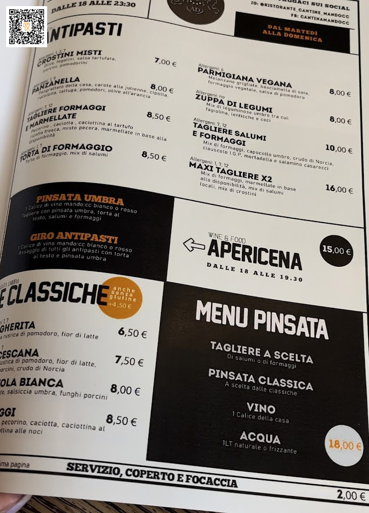 Cantina Mandocc Carte