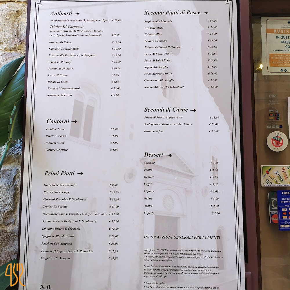 Osteria Al Duomo Carta