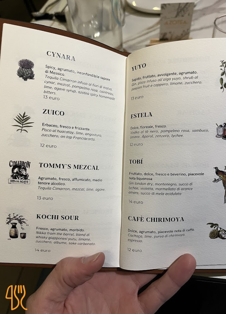 Azotea Speisekarte