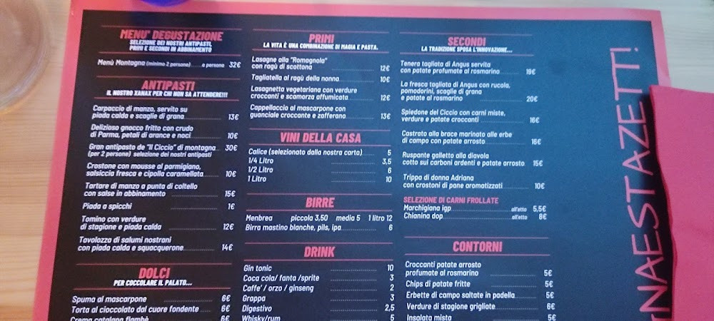 Il Ciccio Speisekarte