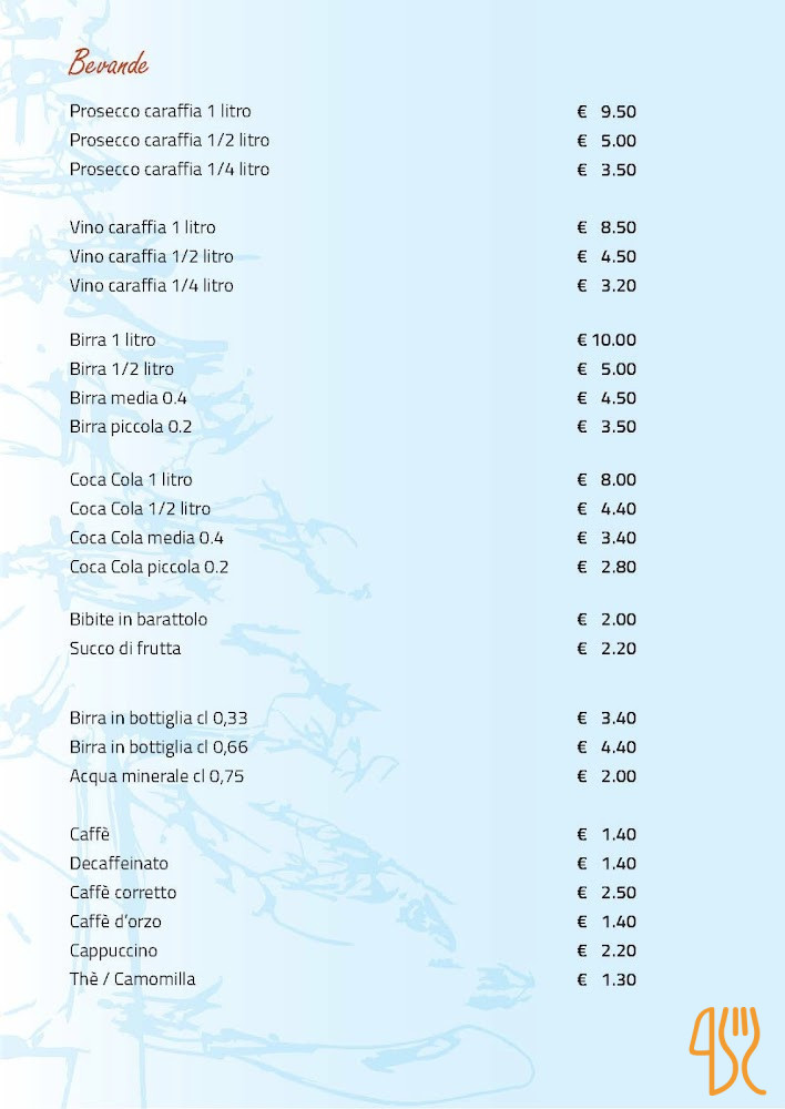 Pizzeria Tre Pini Carte