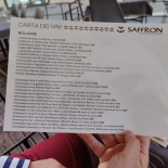 Saffron Speisekarte