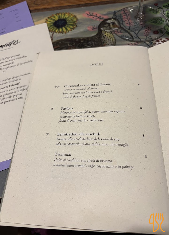 Sementis Speisekarte