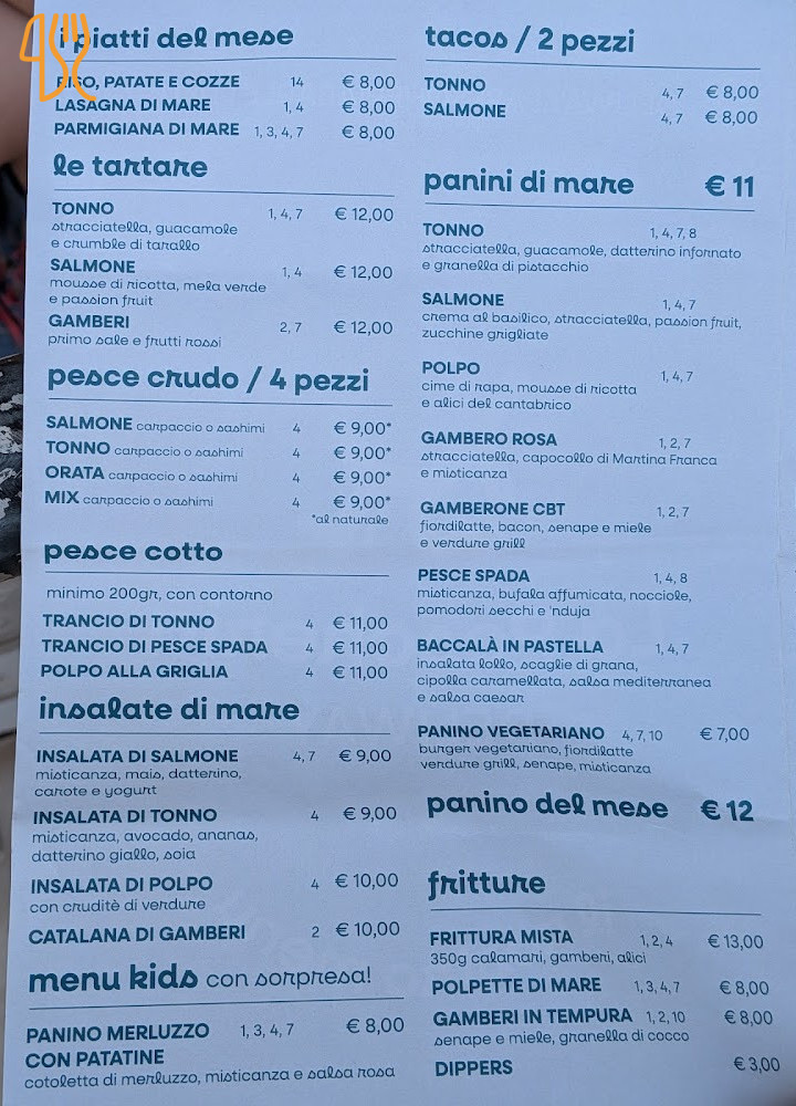 La Pescheria Deliway Carte