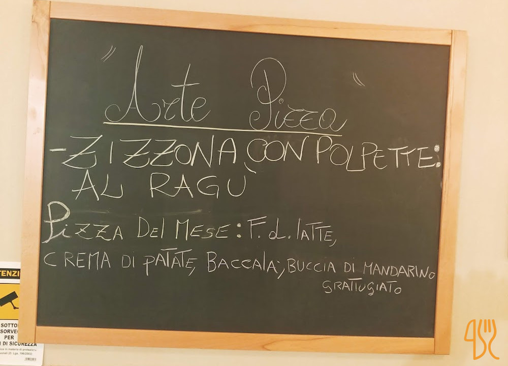 Artepizza Speisekarte