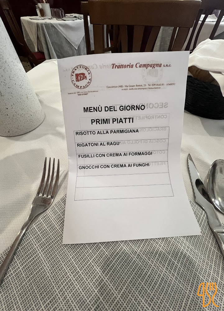 Trattoria Campagna 1873 Da Pierino Carte