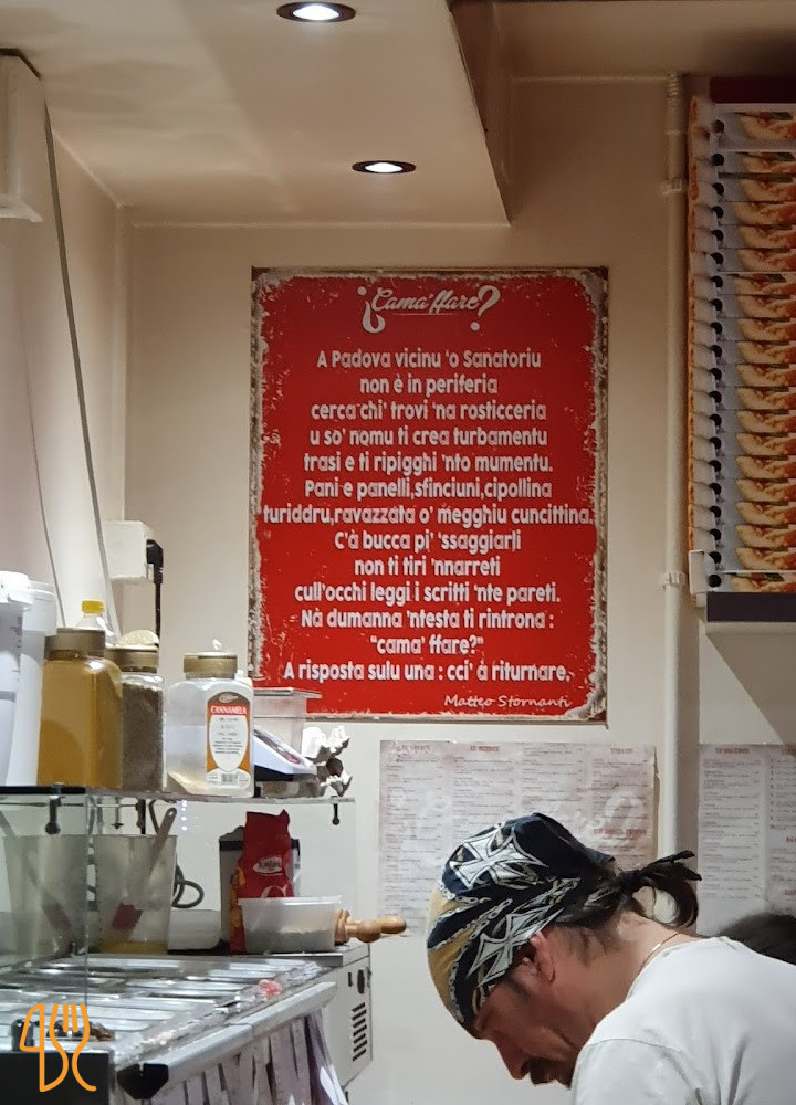 Cama'ffare Speisekarte