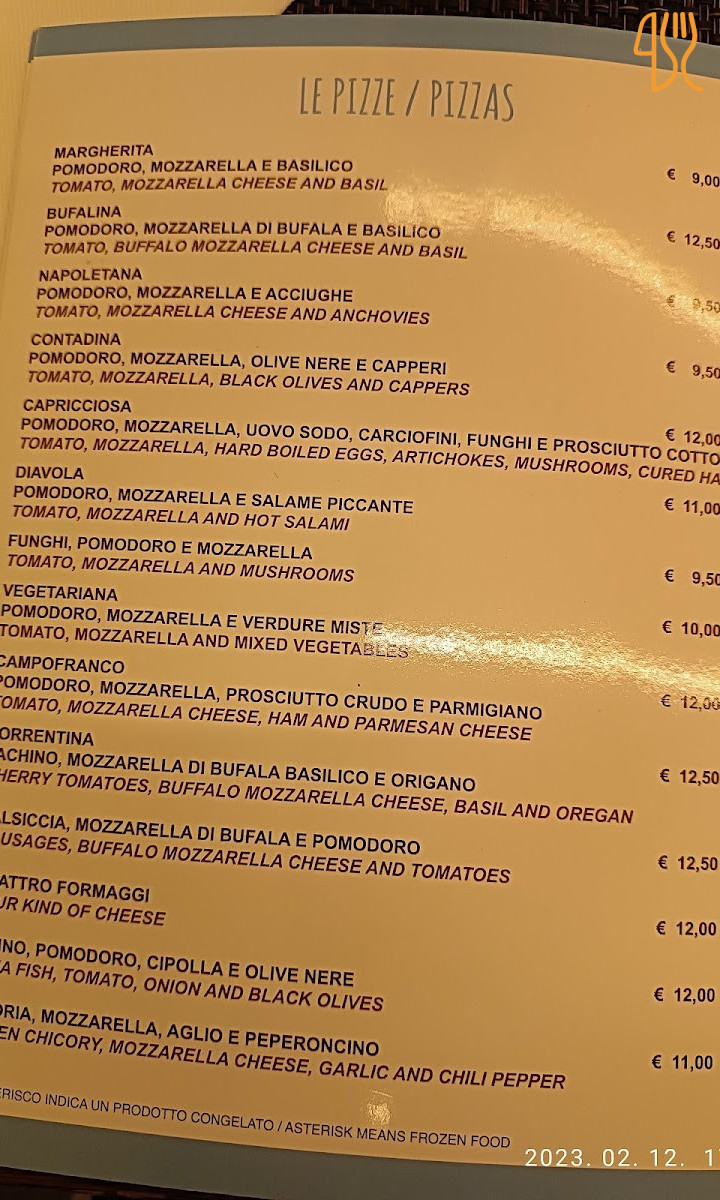 Al Braciere Speisekarte
