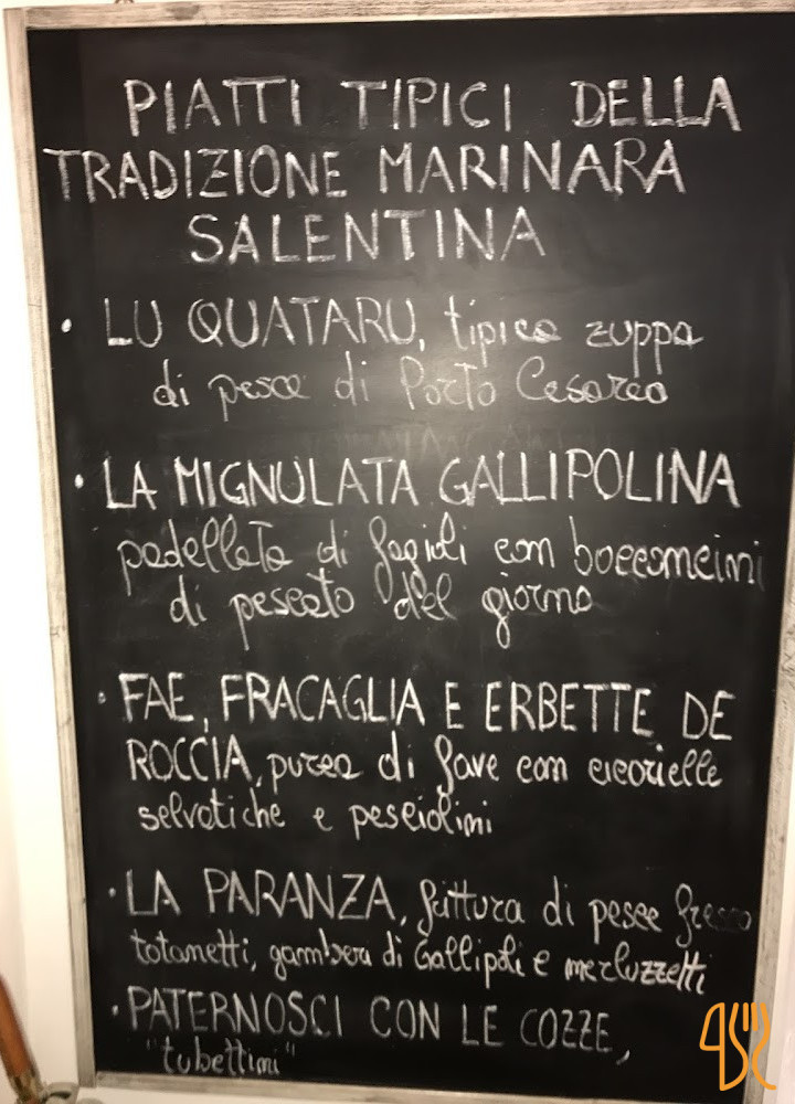 Semiserio Speisekarte