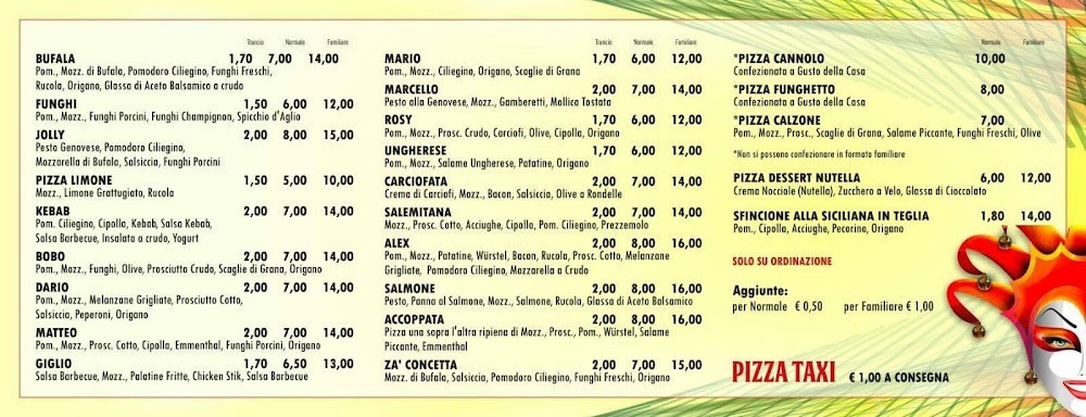 Jolly Pizza Carte