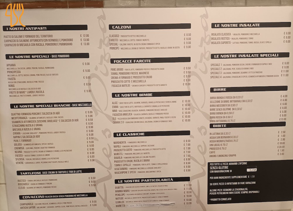 Ale's Pizza Carta