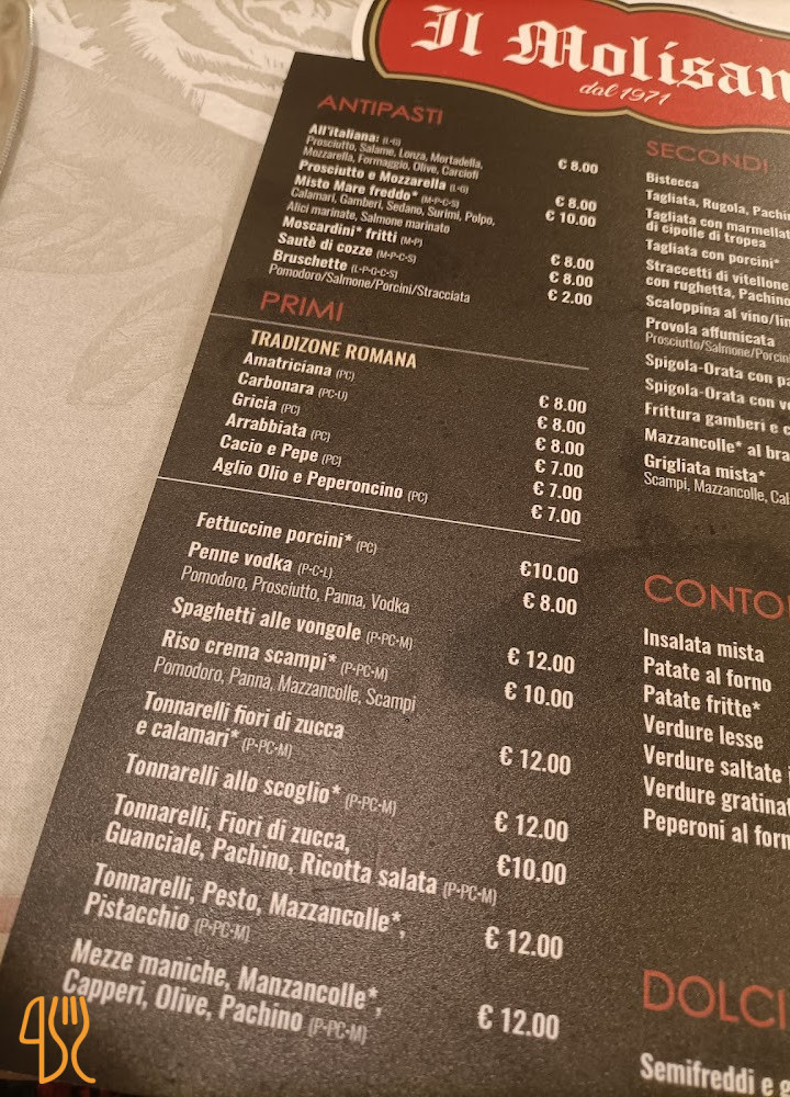 Il Molisano Speisekarte