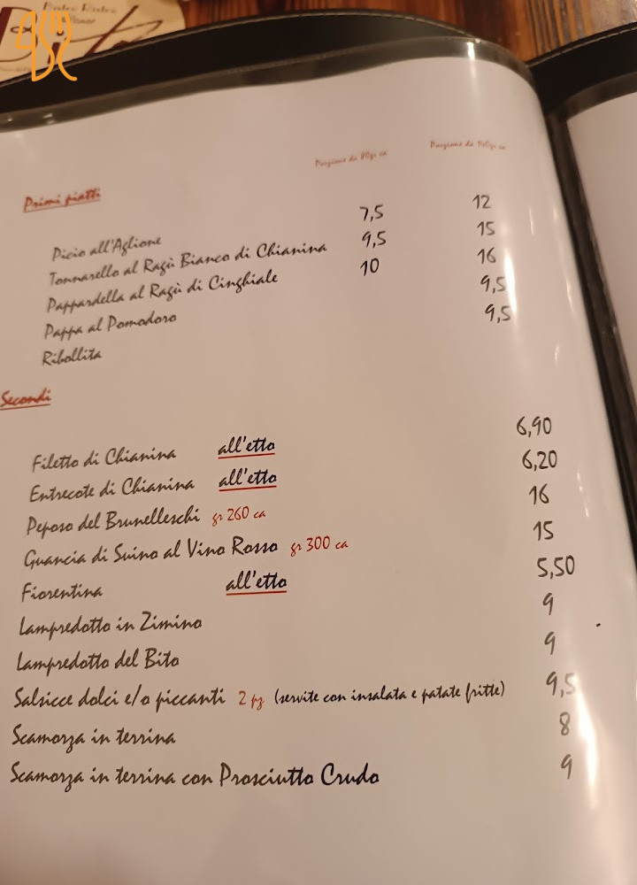 Bito Ristrò Cucina Toscana Speisekarte