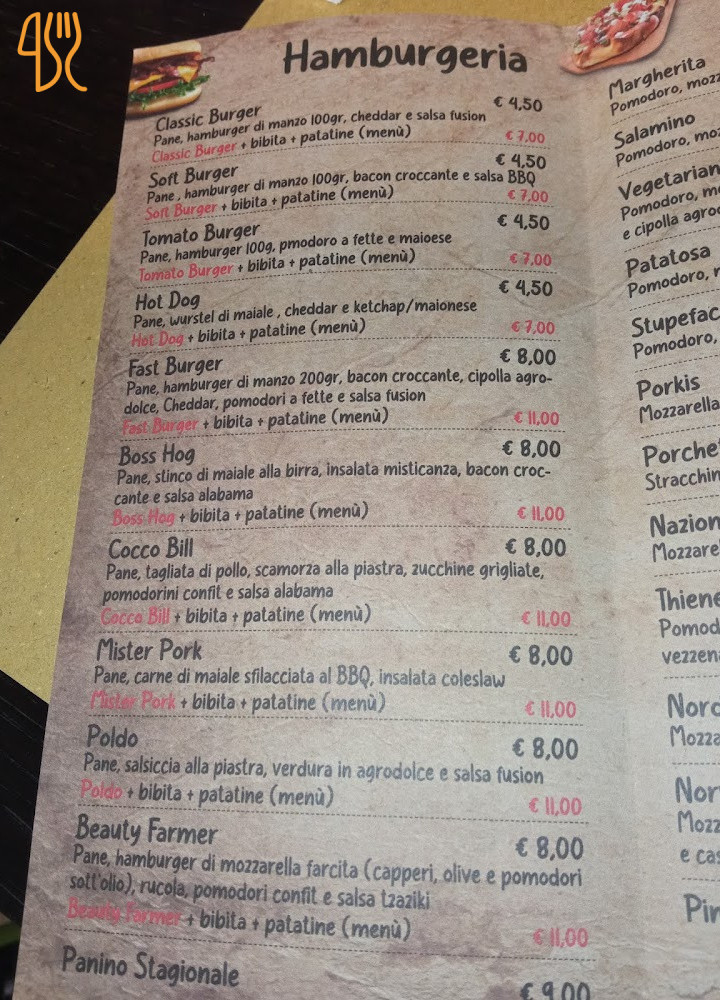 Fast Fusion Gastrofood Speisekarte