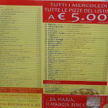 Da Maria Speisekarte