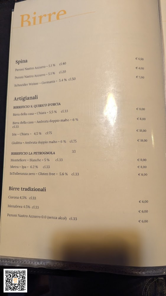 Lungarno 23 Speisekarte