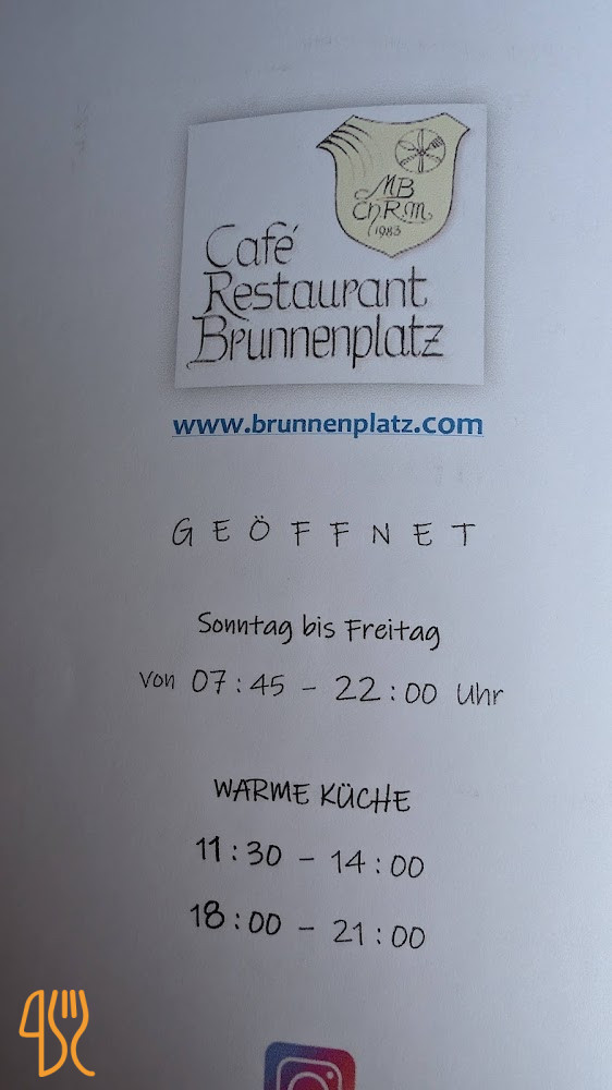 Café Brunnenplatz Carte