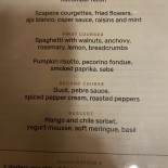 Erba Brusca Speisekarte