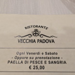 Vecchia Padova Speisekarte