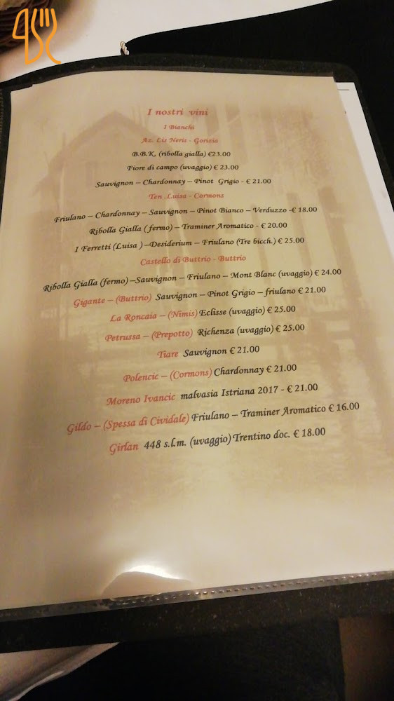 Mulinâr Bar Ristorante Carte