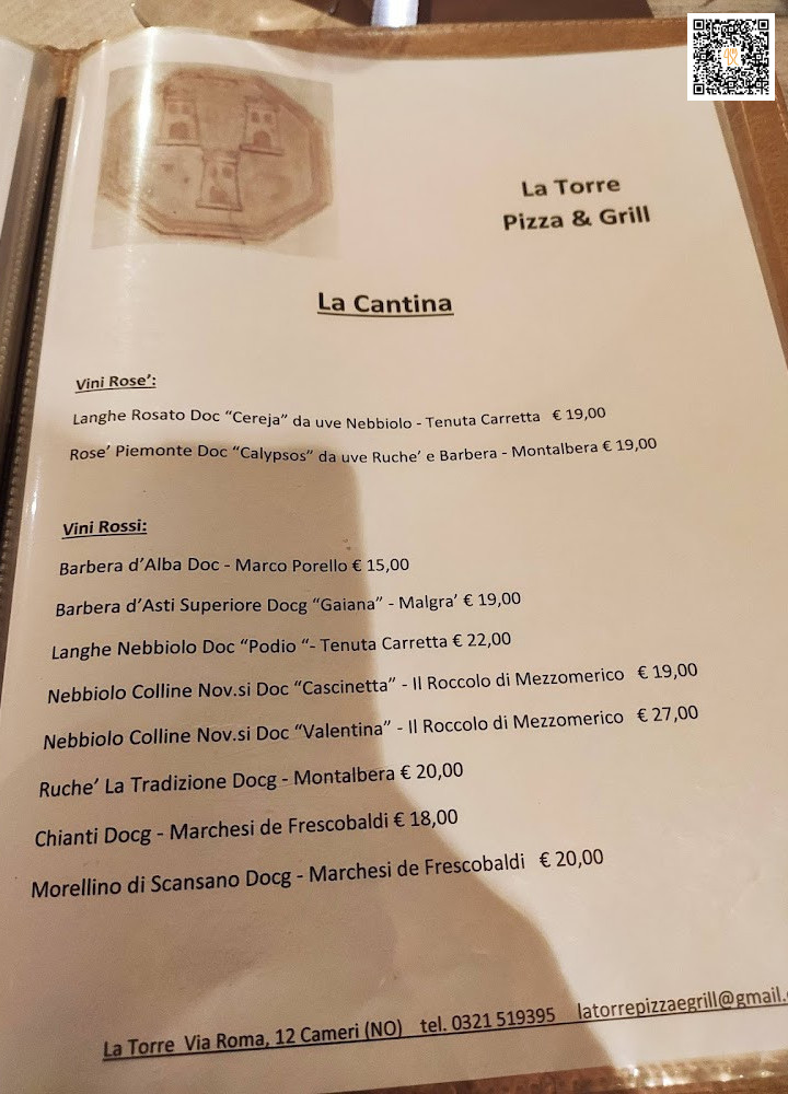 La Torre Pizza E Gril Carte