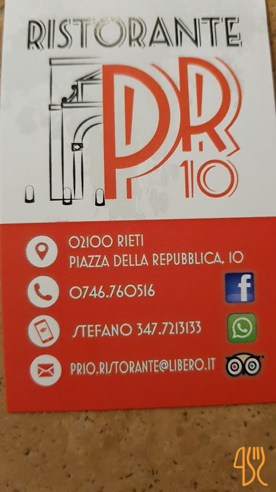 Pr10 Speisekarte