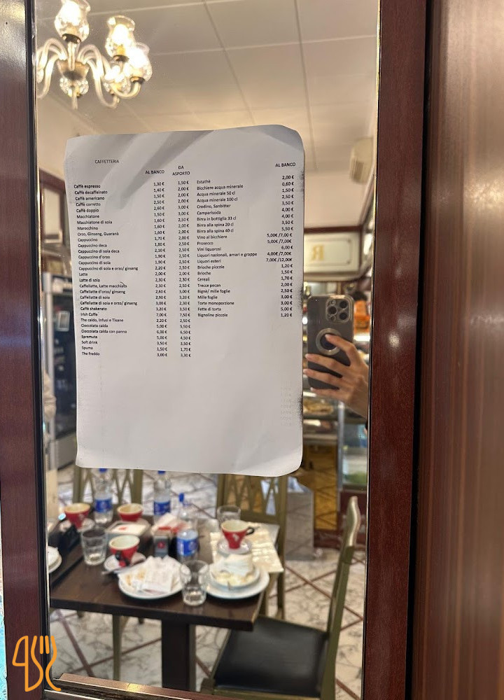 Pasticceria Robiglio Speisekarte