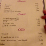 Scia Me Digghe Menu