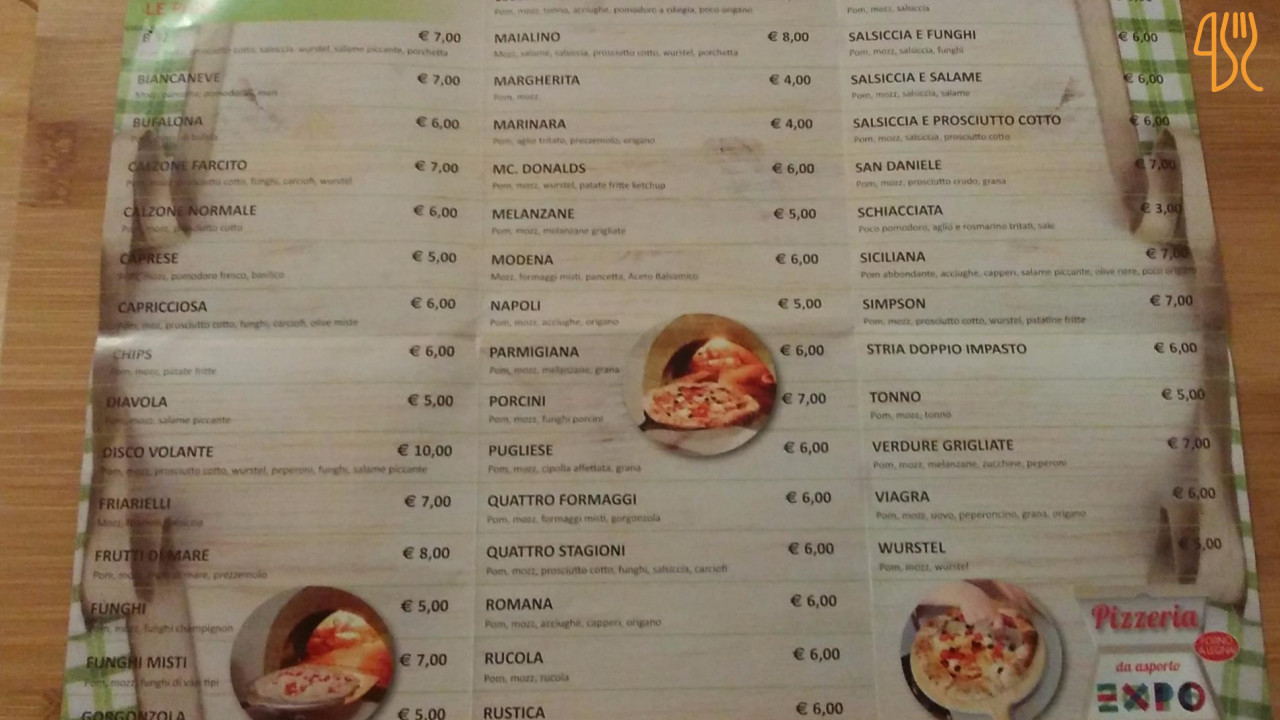 Pizzeria Expo Carte