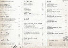Hospůdka Pod Hradištěm menu