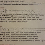 Pizzeria Osee menu