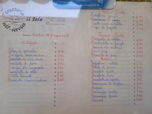 Il Sole Carte