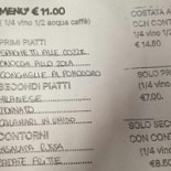 Pizzeria La Fontanina menu