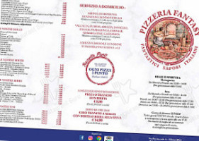 Pizzeria Fantasy menu
