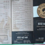 Pizzeria Del Caramamma menu