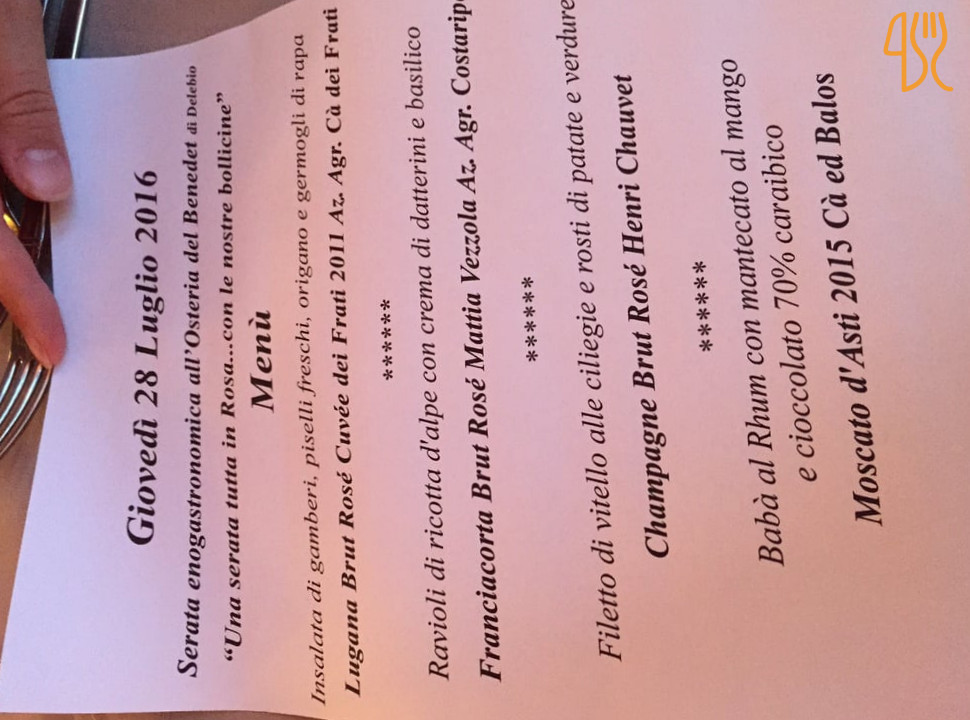 Osteria Del Benedet Carte