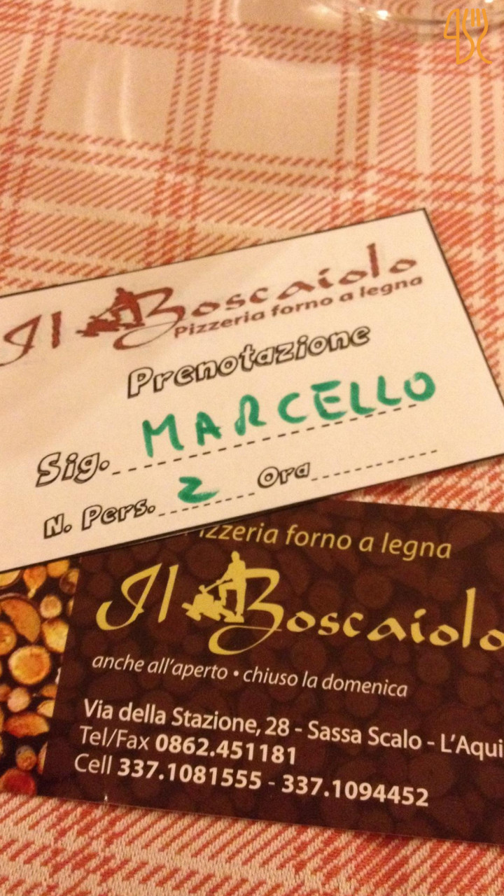 Pizzeria Il Boscaiolo Carte