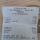 4 Passion Cafe Carta