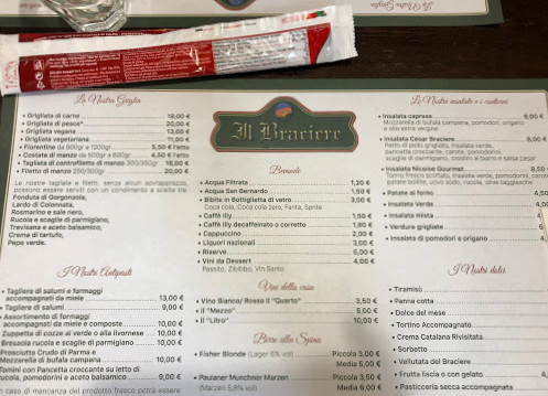Il Braciere Speisekarte