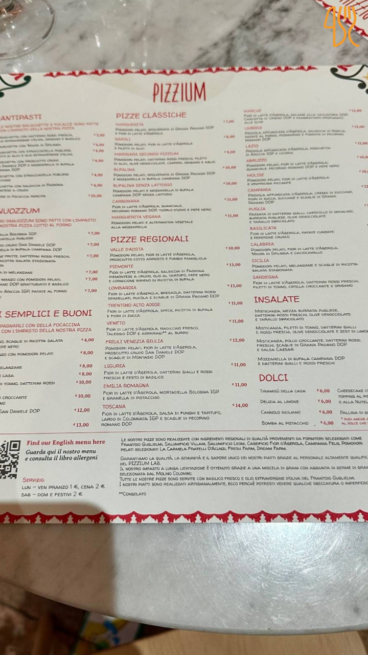 Pizzium Salerno Nourriture