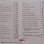 Chicca La Piadina menu