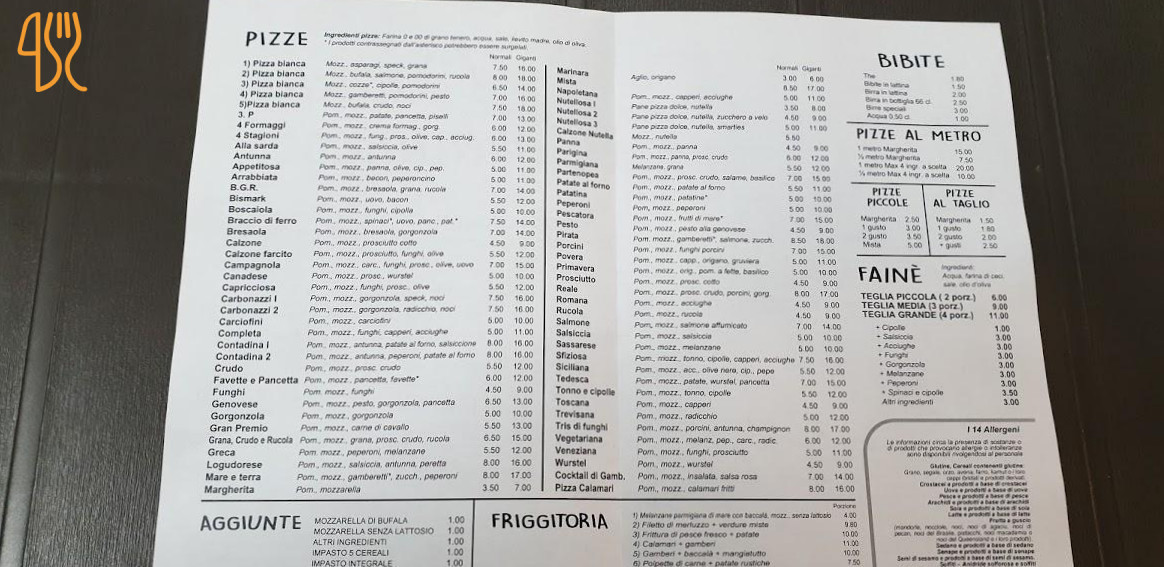 Pizzeria Carbonazzi Carte