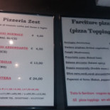 Zest Speisekarte