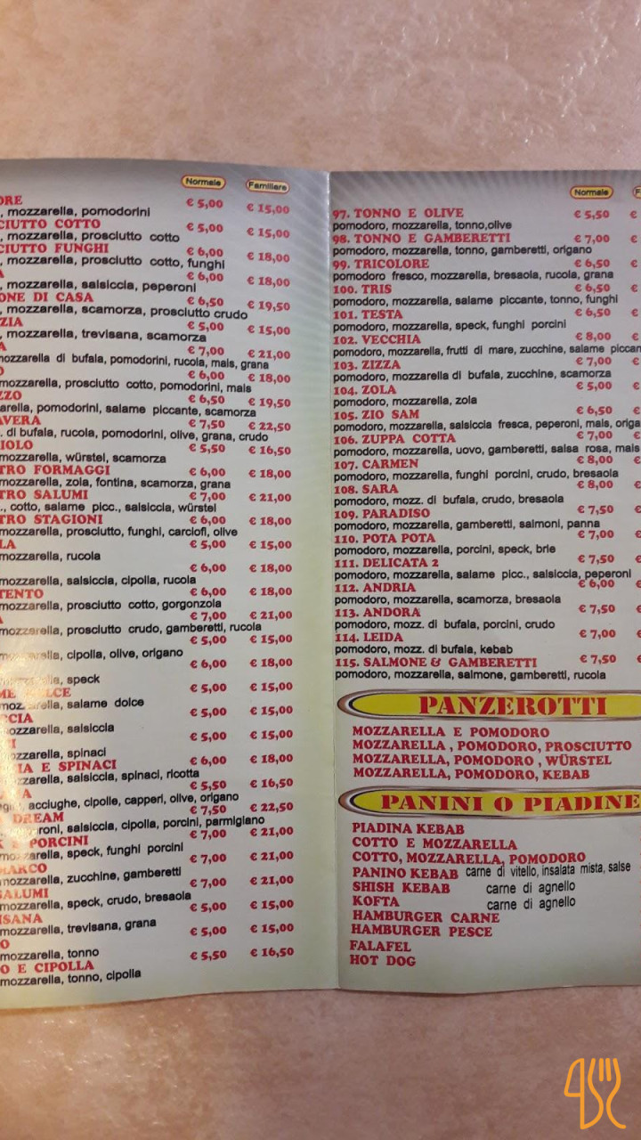 Pizzeria Express Carta
