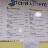 Pizzeria Terra E Mare Carta