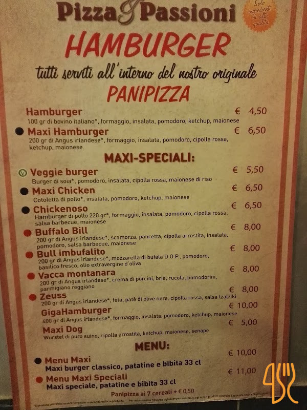 Pizza E Passioni Carta