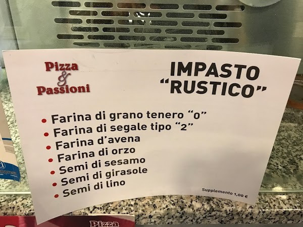 Pizza E Passioni Carta