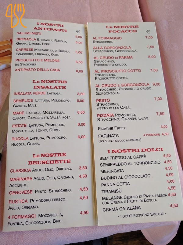 Pizzeria Caminito Carta
